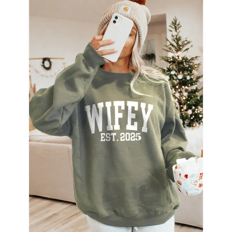 Women's Crew Neck Sweatshirt Letter Print Design Comfortable Fit Fashionable Streetwear Easy Care Material Other Features
Women's Crew Neck Sweatshirt Letter Print Design Comfortable Fit Fashionable Streetwear Easy Care Material Other Features