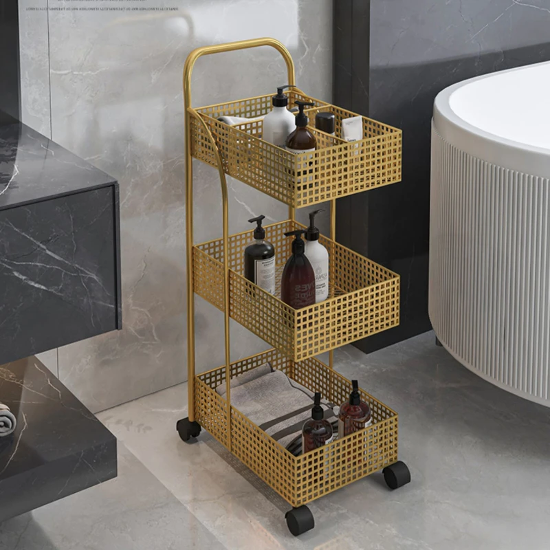 Mobile Storage Rack Kitchen Bathroom Bedroom Trolley Metal Ironwork Snacks Shelf Rolling Cart Home Organizer with Wheels
Mobile Storage Rack Kitchen Bathroom Bedroom Trolley Metal Ironwork Snacks Shelf Rolling Cart Home Organizer with Wheels