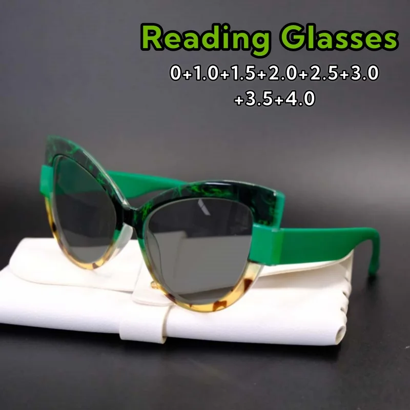 Повседневные универсальные солнцезащитные очки «кошачий глаз» для пресбиопии, индивидуальные цветные очки для уличной фотографии, устойчивые к ультрафиолетовому излучению от 0 до +4,0
Повседневные универсальные солнцезащитные очки «кошачий глаз» для пресбиопии, индивидуальные цветные очки для уличной фотографии, устойчивые к ультрафиолетовому излучению от 0 до +4,0