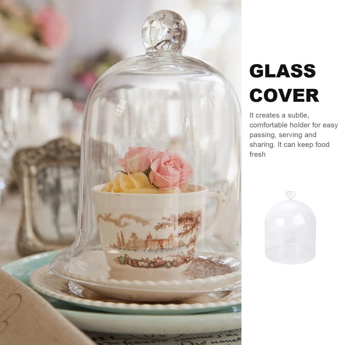 Heart Glass Cover Transparent Cake Display Safe Long Time Use Elegance Dessert Party Food Fresh Keeping Portable
Heart Glass Cover Transparent Cake Display Safe Long Time Use Elegance Dessert Party Food Fresh Keeping Portable