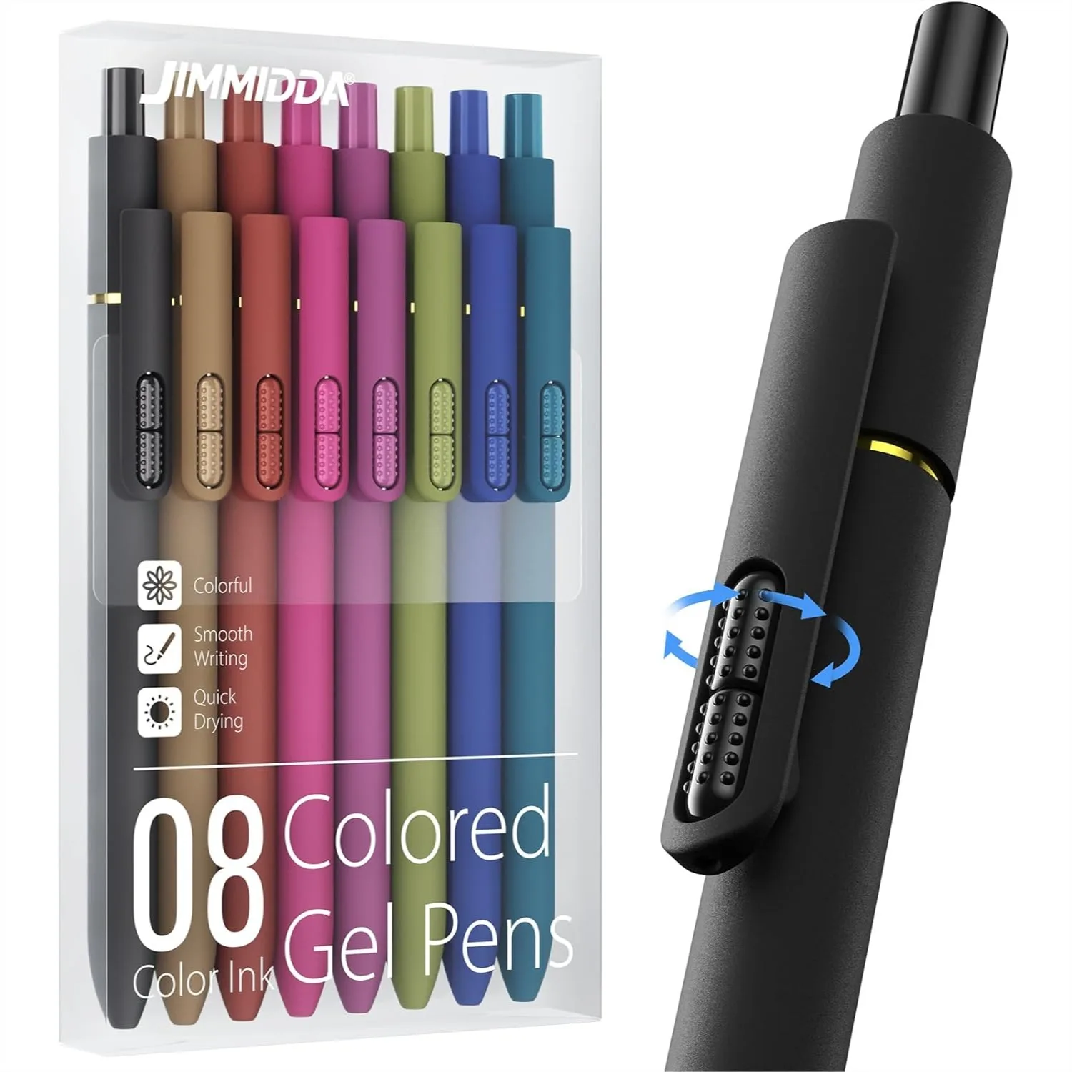 8 Color Gel Pens Set, 0.7mm Medium Point Smooth Writing Quick Drying Retractable Colored Pens for Journaling Note Taking Vintage
8 Color Gel Pens Set, 0.7mm Medium Point Smooth Writing Quick Drying Retractable Colored Pens for Journaling Note Taking Vintage