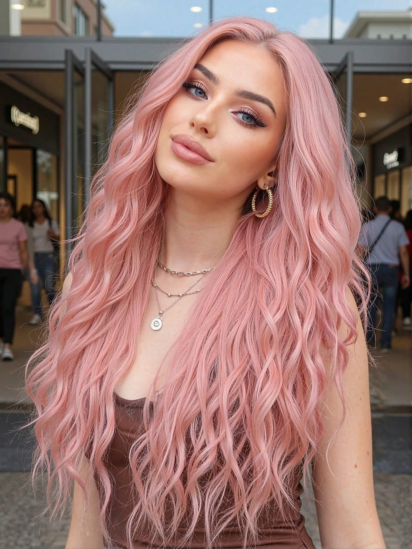 Модный женский парик с волнистыми длинными волосами – плотность 130, коричневый, термостойкий, с регулируемой сетчатой основой, подходит для всех рас, с густыми кудрявыми волосами, без кружевной окантовки, полностью синтетический парик из термостойкого ма
Модный женский парик с волнистыми длинными волосами – плотность 130, коричневый, термостойкий, с регулируемой сетчатой основой, подходит для всех рас, с густыми кудрявыми волосами, без кружевной окантовки, полностью синтетический парик из термостойкого ма