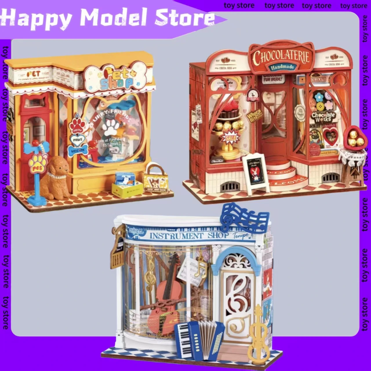 In Stock Mini Store DIY Wooden Miniature Cottage Street View Handmade Assembly Model Creativity Gift Collection Toy Ornament
In Stock Mini Store DIY Wooden Miniature Cottage Street View Handmade Assembly Model Creativity Gift Collection Toy Ornament