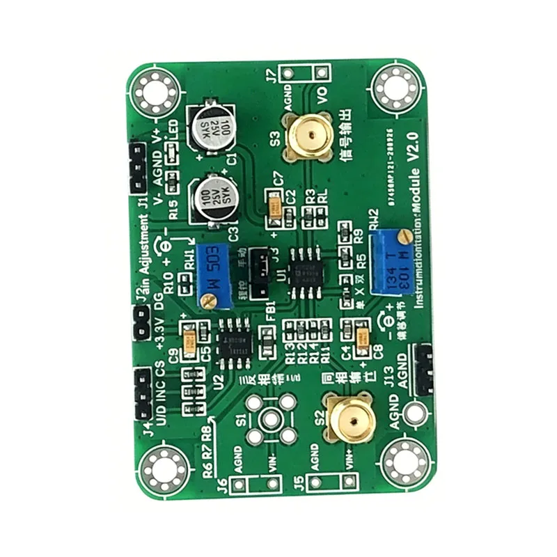 AD620 Programmable Gain Amplifier Module, X9318 Digital Pot, High Precision Instrumentation Amp for Weak Signal Conditioning
AD620 Programmable Gain Amplifier Module, X9318 Digital Pot, High Precision Instrumentation Amp for Weak Signal Conditioning
