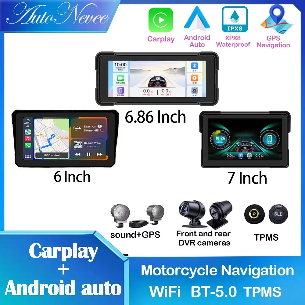 6,25/6,86/7 дюймов для мотоцикла Carplay, водонепроницаемый Wi-Fi, беспроводной Android-автоматический видеорегистратор, монитор, видеорегистратор, GPS-навигация, портативный TPMS
6,25/6,86/7 дюймов для мотоцикла Carplay, водонепроницаемый Wi-Fi, беспроводной Android-автоматический видеорегистратор, монитор, видеорегистратор, GPS-навигация, портативный TPMS