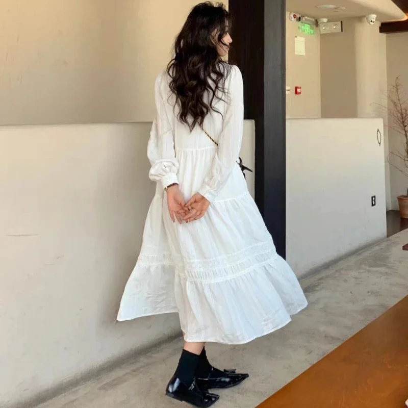 Midi Dresses Women Sweet Loose Tender Ruffles French Style Casual Holiday Lantern Sleeve Soft Fairycore Fashion Simple Students
Midi Dresses Women Sweet Loose Tender Ruffles French Style Casual Holiday Lantern Sleeve Soft Fairycore Fashion Simple Students
