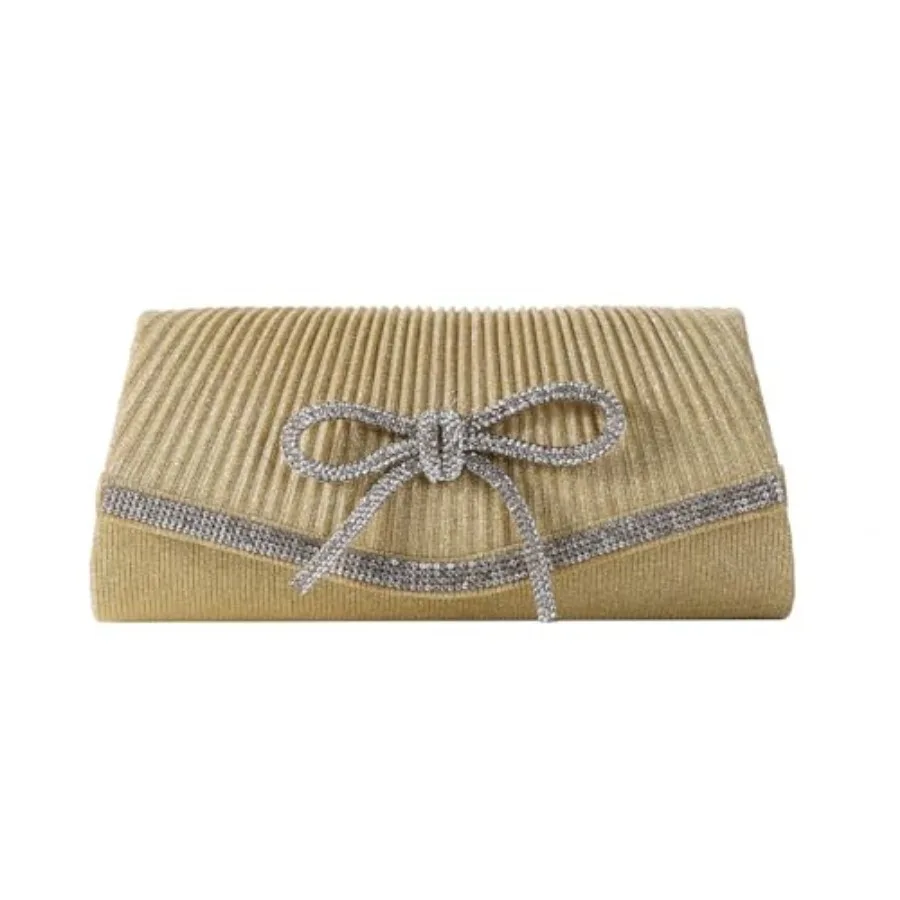 Dreubea Women's Fashion Bowknot Rhinestone Evening Handbag Ladies' Shiny Clutch Bag
Dreubea Women's Fashion Bowknot Rhinestone Evening Handbag Ladies' Shiny Clutch Bag