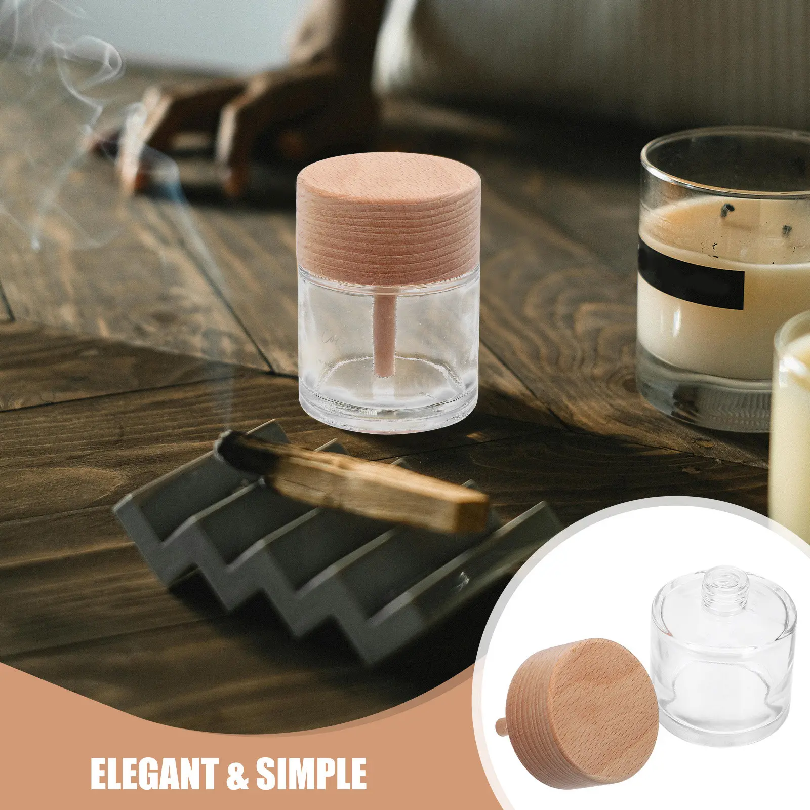 60ml Wooden Cover Aromatherapy Bottle Essential Oil Volatile Home Decor Bedroom Living Room Refillable Container
60ml Wooden Cover Aromatherapy Bottle Essential Oil Volatile Home Decor Bedroom Living Room Refillable Container