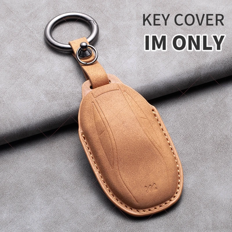 Leather Car Smart Key Case Holder Keyring Protection Cover for IM 2022 L7 2023 LS6 2023 LS7 Auto Key Shell Keychain Accessories
Leather Car Smart Key Case Holder Keyring Protection Cover for IM 2022 L7 2023 LS6 2023 LS7 Auto Key Shell Keychain Accessories
