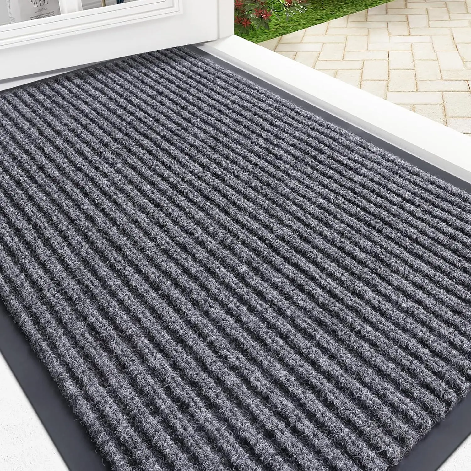 Waterproof Heavy Duty Doormat, Fade Resistant Low Profile, Easy Clean Indoor Outdoor Entrance Mat for Patio Porch, 29.5x17, Grey
Waterproof Heavy Duty Doormat, Fade Resistant Low Profile, Easy Clean Indoor Outdoor Entrance Mat for Patio Porch, 29.5x17, Grey