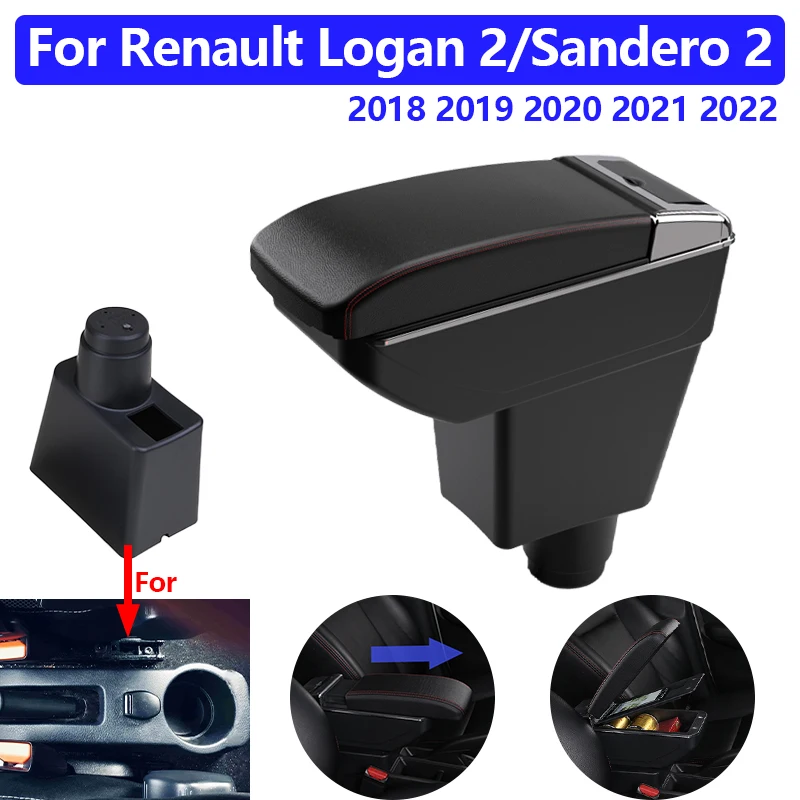 For Renault Sandero 2 For Logan 2 2018-2022 Car Armrest Box Center Console Storage with Cup Holder No Drilling Car Retrofit Part
For Renault Sandero 2 For Logan 2 2018-2022 Car Armrest Box Center Console Storage with Cup Holder No Drilling Car Retrofit Part
