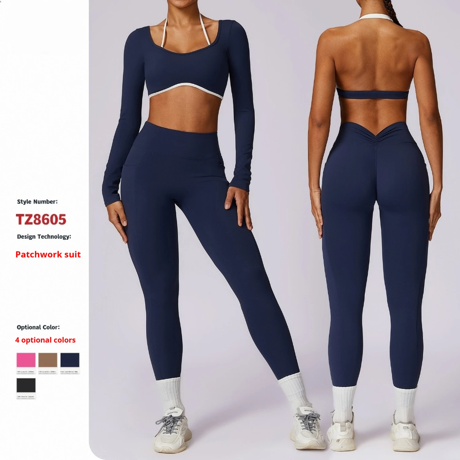 Spring Contrast Color Beauty Back Yoga Suit Senior Sense With Leisure Tight Sports Fitness Clothing Women
Spring Contrast Color Beauty Back Yoga Suit Senior Sense With Leisure Tight Sports Fitness Clothing Women