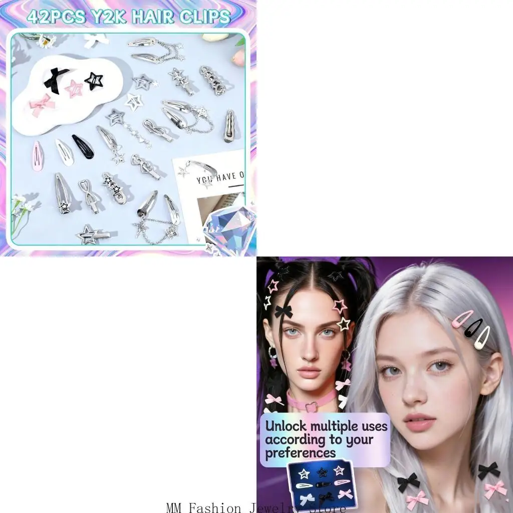 Unique Tassels Chain Bowknot Star Hairpins Set Stylish Metal Hair Barrette Headwear For Party And Daily Wear D0UB
Unique Tassels Chain Bowknot Star Hairpins Set Stylish Metal Hair Barrette Headwear For Party And Daily Wear D0UB