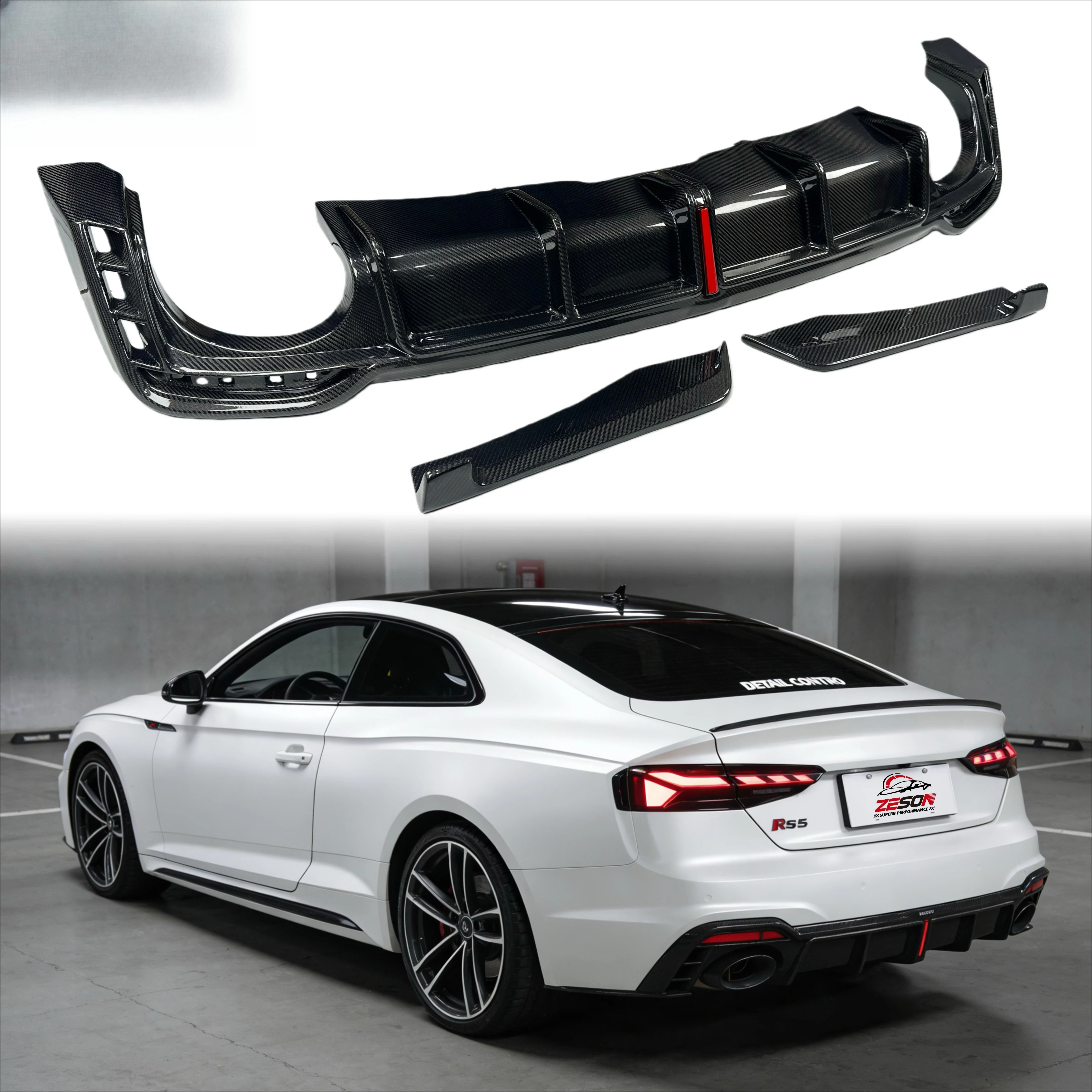 Car Carbon Fiber Rear Bumper Diffuser KB Style for RS5 B9.5 2021-2025
Car Carbon Fiber Rear Bumper Diffuser KB Style for RS5 B9.5 2021-2025