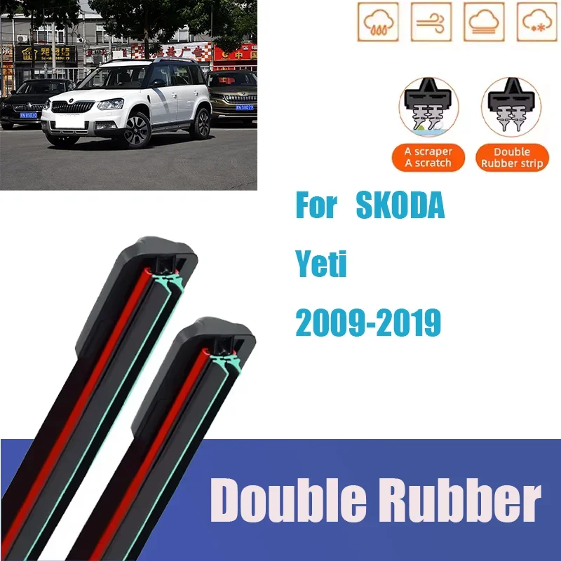 For SKODA Yeti 2009-2019 Car Front Rear Wiper Parts Blades Soft Rubber Windscreen Wipers Auto Windshield Parts Accessories Mute
For SKODA Yeti 2009-2019 Car Front Rear Wiper Parts Blades Soft Rubber Windscreen Wipers Auto Windshield Parts Accessories Mute
