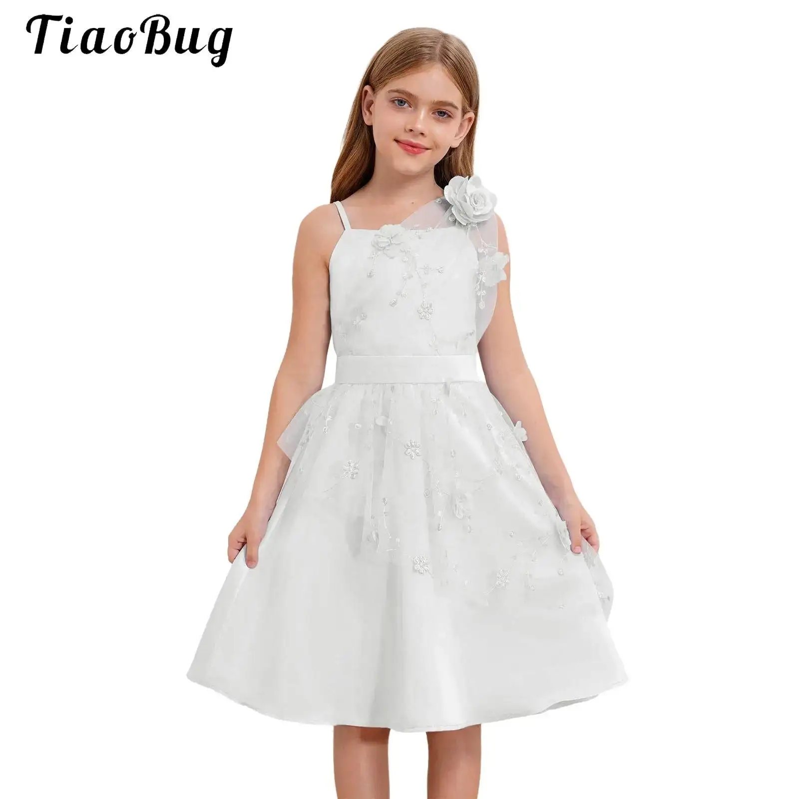 Flower Girls Chiffon Dress Children Wedding Bridesmaid Princess Evening Elegant Party Birthday Flower Embroidery Gown 
Flower Girls Chiffon Dress Children Wedding Bridesmaid Princess Evening Elegant Party Birthday Flower Embroidery Gown