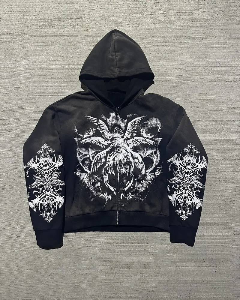 American Devil Cartoon Letter Print innovate Hoodie Men's Y2K Streetwear Retro Loose Casual Versatile Zipper Sweatshirt Women's
American Devil Cartoon Letter Print innovate Hoodie Men's Y2K Streetwear Retro Loose Casual Versatile Zipper Sweatshirt Women's