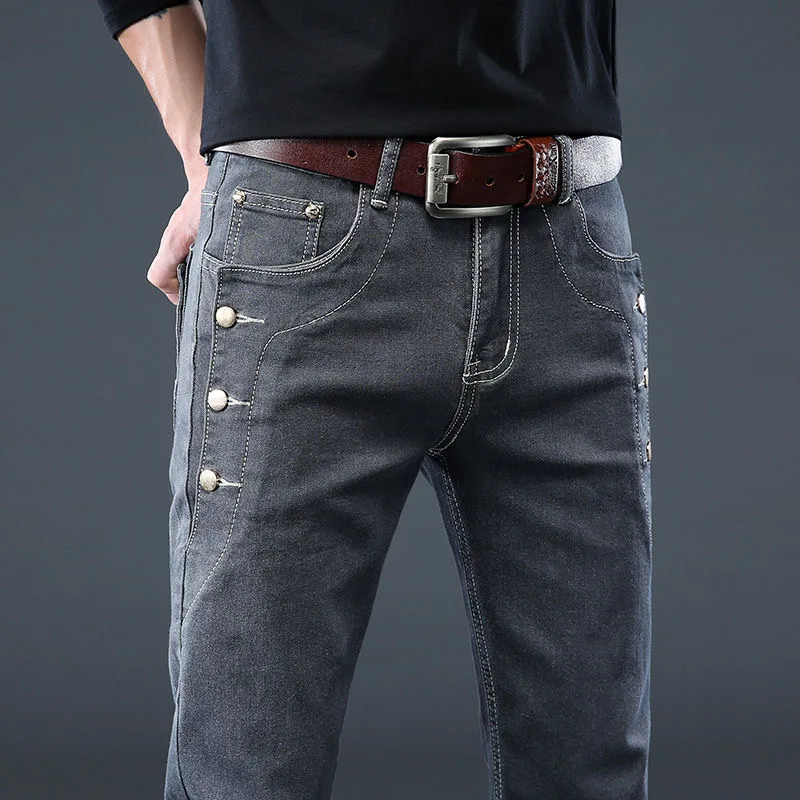 2023 Spring and Autumn New Classic Fashion Trend High-Grade Elastic Small Legs Men's Casual Slim Comfortable Breathable Jeans
2023 Spring and Autumn New Classic Fashion Trend High-Grade Elastic Small Legs Men's Casual Slim Comfortable Breathable Jeans