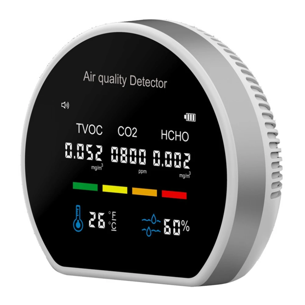 Air Monitor CO2 Carbon Dioxide Detector Wall Mounted Air Quality Sensor Tester Temperature Humidity Monitor for Home B
Air Monitor CO2 Carbon Dioxide Detector Wall Mounted Air Quality Sensor Tester Temperature Humidity Monitor for Home B