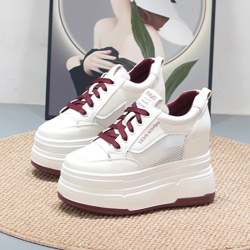 New 12CM Platform White Sneakers for Women Breathable Mesh Shoes with Hidden Lift Lightweight Chunky Sole for Petite Women
New 12CM Platform White Sneakers for Women Breathable Mesh Shoes with Hidden Lift Lightweight Chunky Sole for Petite Women