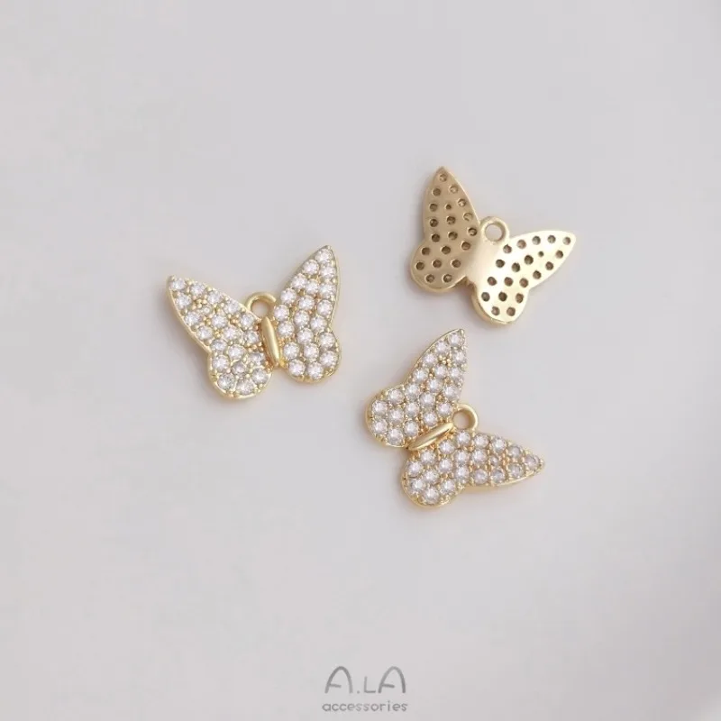 14K Gold Plated Anti-Tarnish Micro Pave Zircon Butterfly Charms For DIY Bracelet Necklace Earrings
14K Gold Plated Anti-Tarnish Micro Pave Zircon Butterfly Charms For DIY Bracelet Necklace Earrings