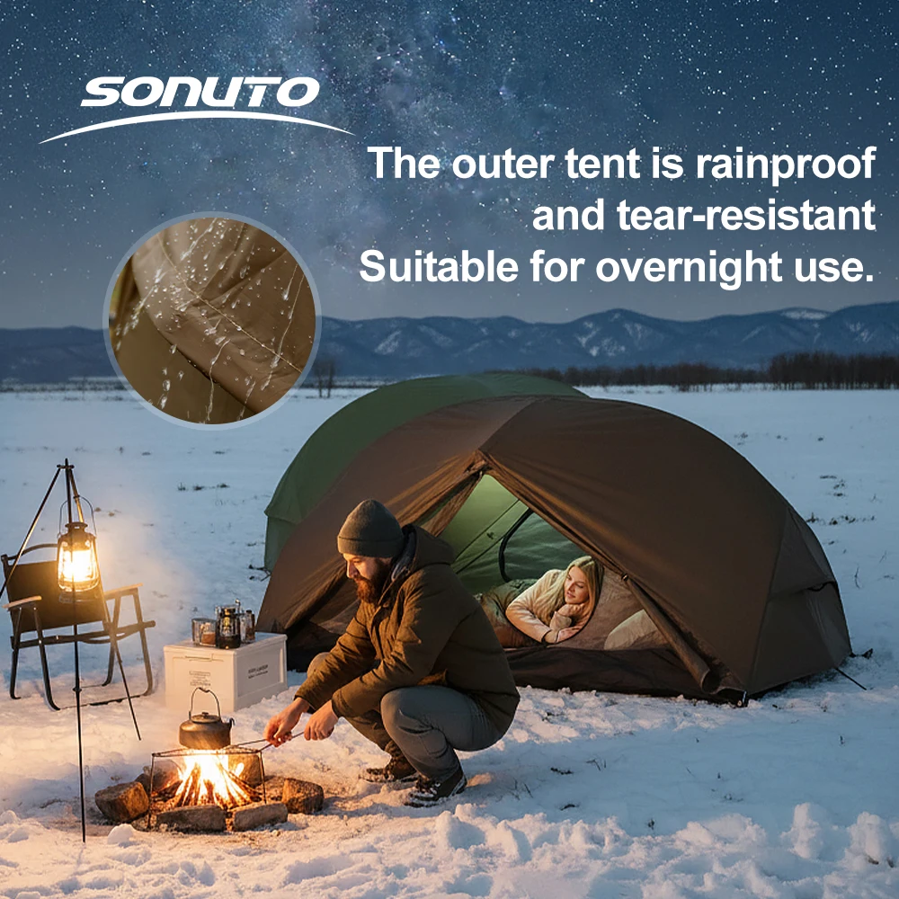 Sonuto 2-местная туристическая палатка Сверхлегкая быстрое настройка алюминиевых столбов Полная защита Вода Ветер Солнце Компактный дизайн Походная палатка
Sonuto 2-местная туристическая палатка Сверхлегкая быстрое настройка алюминиевых столбов Полная защита Вода Ветер Солнце Компактный дизайн Походная палатка