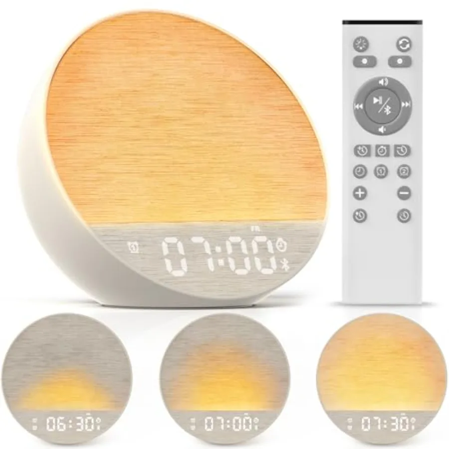 Tap-to-Snooze Sunrise Alarm Clock with Sound Machine, 36 Sounds White Noise Machine for Sleeping Adults, Gradual Sunrise Clock
Tap-to-Snooze Sunrise Alarm Clock with Sound Machine, 36 Sounds White Noise Machine for Sleeping Adults, Gradual Sunrise Clock