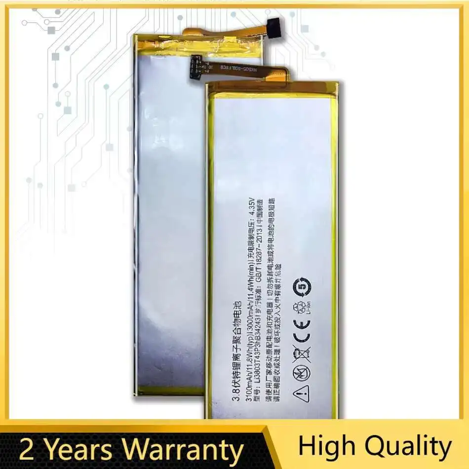 For ZTE nubia Z7 Max NX505J Z7max Eco-Friendly Li3830T43P3hB34243 (Big Bull 3) Mobile Phone Battery High-Performance
For ZTE nubia Z7 Max NX505J Z7max Eco-Friendly Li3830T43P3hB34243 (Big Bull 3) Mobile Phone Battery High-Performance