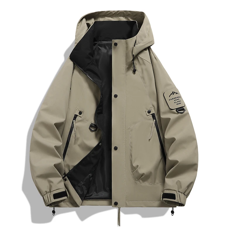 Men's Hooded Jacket Spring and Autumn Loose Windproof and Waterproof Jacket Work Jacket
Men's Hooded Jacket Spring and Autumn Loose Windproof and Waterproof Jacket Work Jacket