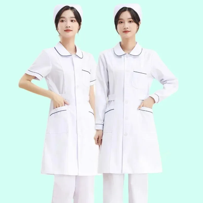 High Quality Single-breasted White Long Nurse Doctor Work Clothes with Pockets Simple Men Women Lab Overalls Uniform Wear
High Quality Single-breasted White Long Nurse Doctor Work Clothes with Pockets Simple Men Women Lab Overalls Uniform Wear