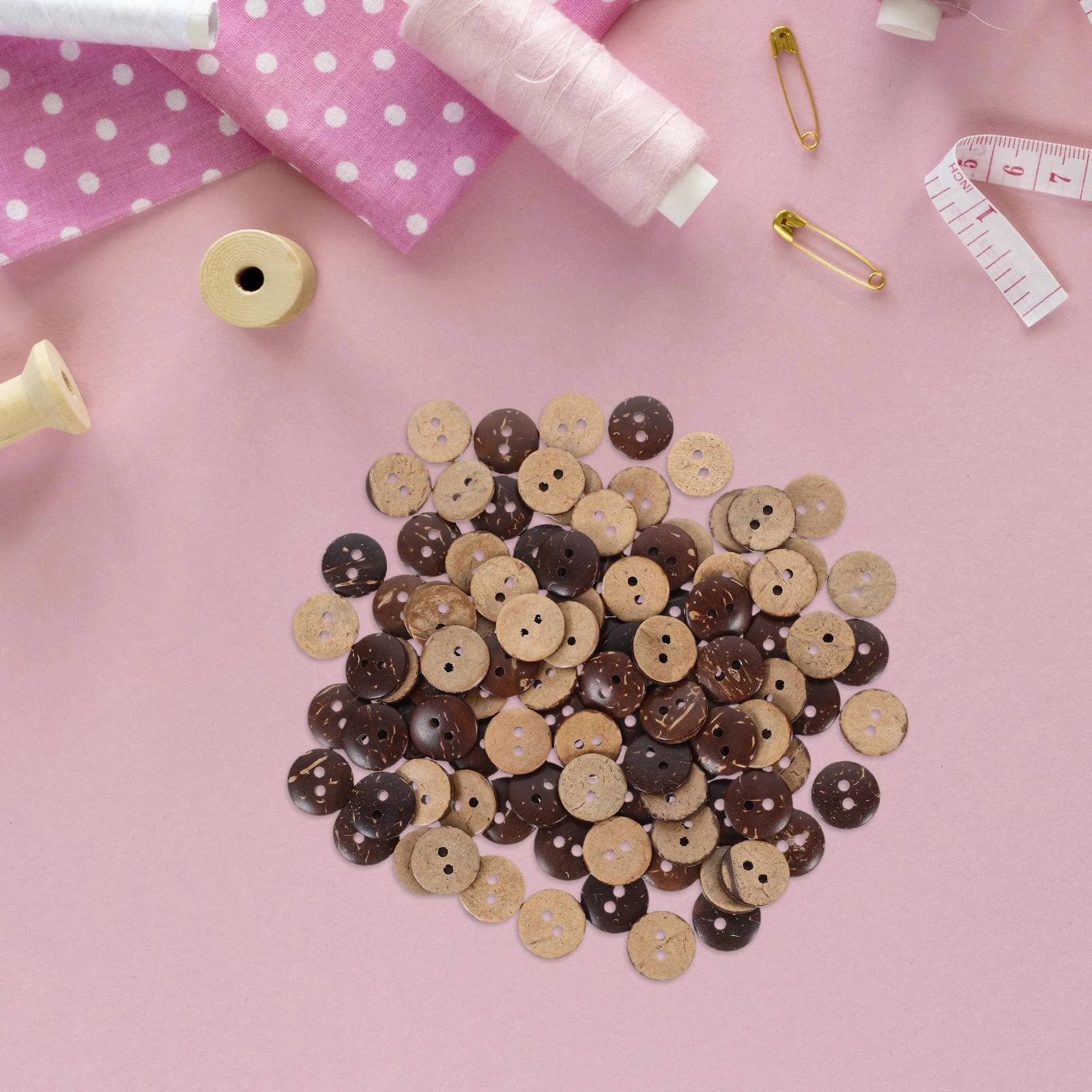 100 Pcs Coconut Shell Buttons Natural Decorative for Clothes Hats Bags Sewing DIY Craft Accessories Vintage Style
100 Pcs Coconut Shell Buttons Natural Decorative for Clothes Hats Bags Sewing DIY Craft Accessories Vintage Style