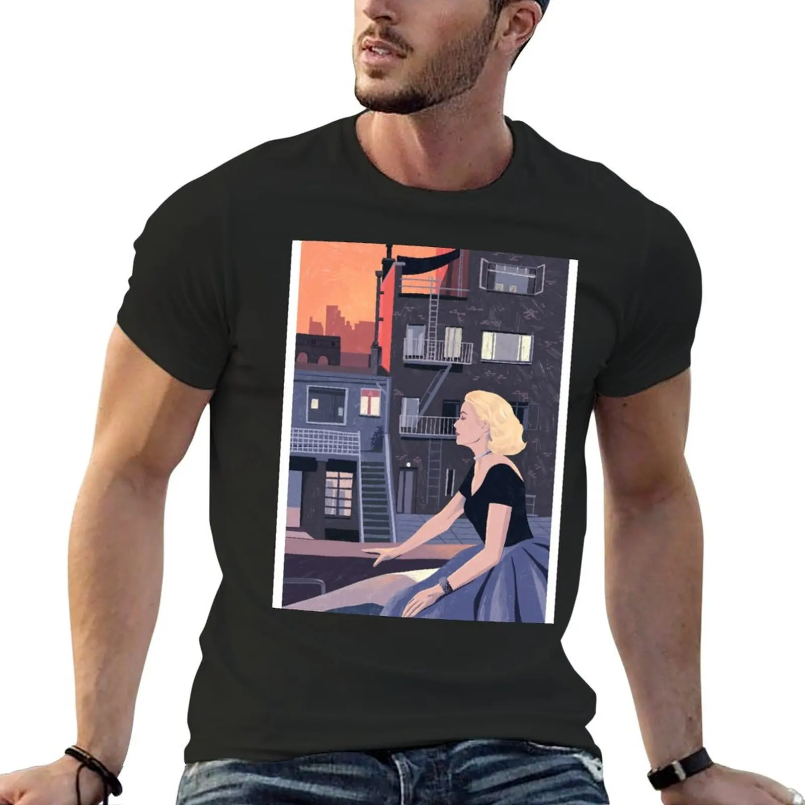 Rear Window - Pencil illustration Hitchcock fan art T-Shirt graphics plain customs design your own t shirt men 100℅ cotton
Rear Window - Pencil illustration Hitchcock fan art T-Shirt graphics plain customs design your own t shirt men 100℅ cotton