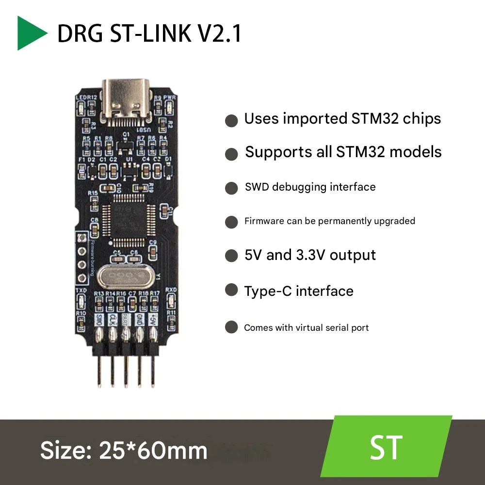 DRG High Doctor STM32 Debug Download and Programming Tool Simulator STLINK stlinkv2.1 Downloader
DRG High Doctor STM32 Debug Download and Programming Tool Simulator STLINK stlinkv2.1 Downloader