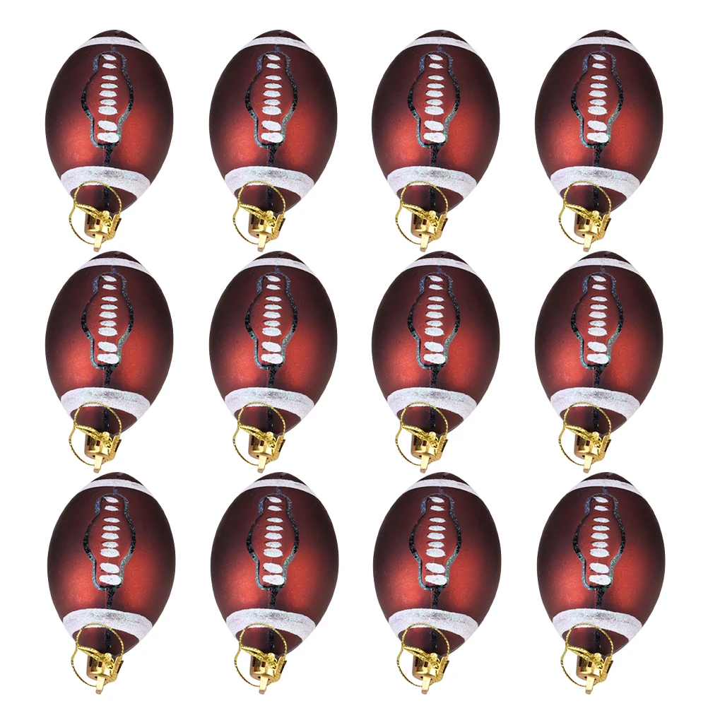 12pcs Football Hanging Ornaments Rugby Themed Christmas Tree Decorations Plastic Football Decorations For Holiday Party
12pcs Football Hanging Ornaments Rugby Themed Christmas Tree Decorations Plastic Football Decorations For Holiday Party