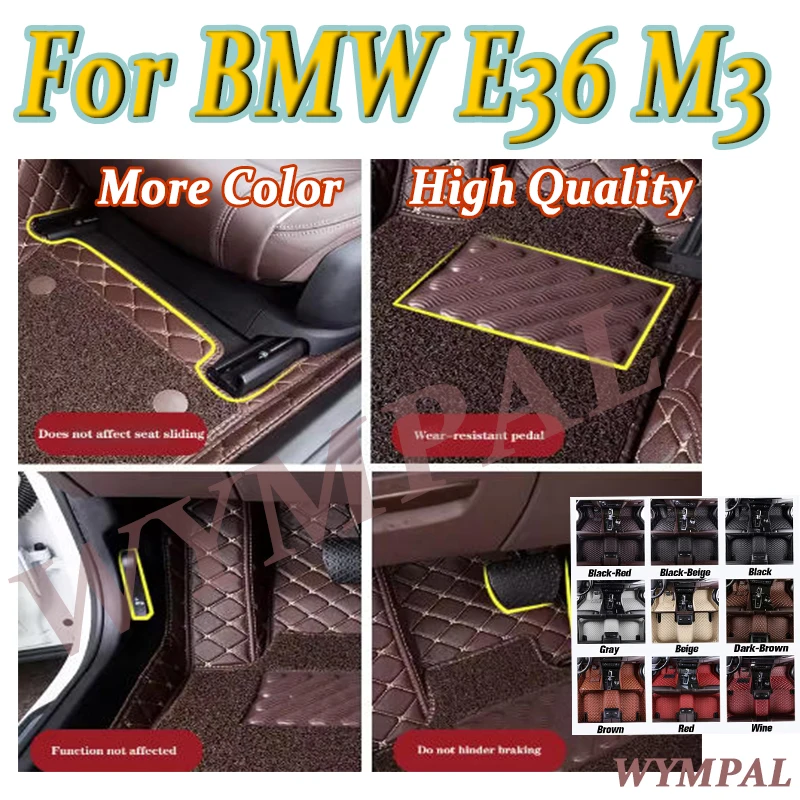 Luxury Custom Car Floor Mats For BMW E36 M3 1995 1996 1997 1998 1999 Auto Automotive Leather Men Women Car Mats Full Cover Mats
Luxury Custom Car Floor Mats For BMW E36 M3 1995 1996 1997 1998 1999 Auto Automotive Leather Men Women Car Mats Full Cover Mats