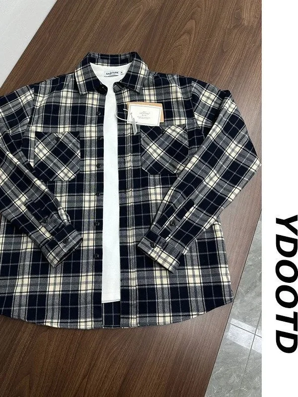 Retro Hong Kong Sle Japanese id irt Long Sve Workwear Jaet for Men And Women Spring Autumn Casual Loose Fit Cotton
Retro Hong Kong Sle Japanese id irt Long Sve Workwear Jaet for Men And Women Spring Autumn Casual Loose Fit Cotton