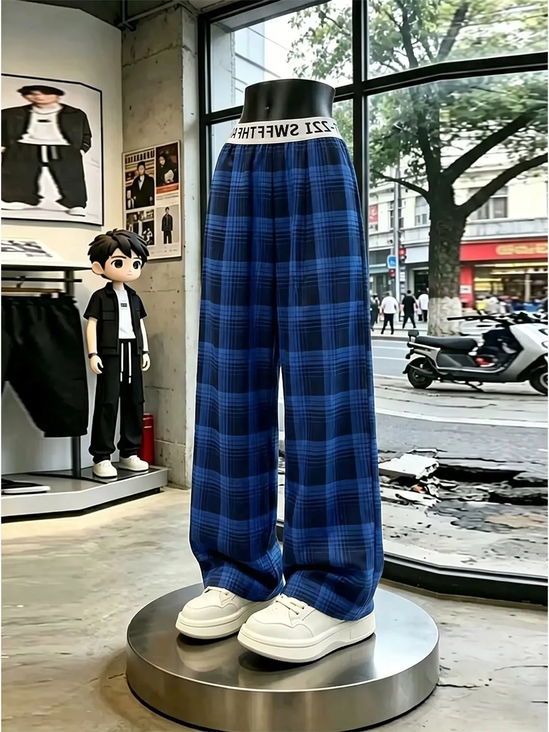 American Retro Plaid Patchwork Men's Summer Thin Lazy Style Straight Casual Loose Wide Leg Pants Breathable Comfortable Polye...
American Retro Plaid Patchwork Men's Summer Thin Lazy Style Straight Casual Loose Wide Leg Pants Breathable Comfortable Polye...