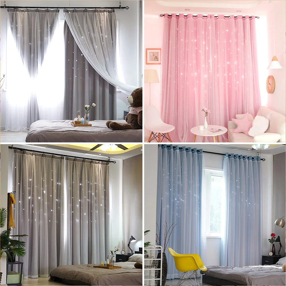 Blue Star Blackout Curtains Double Layer Design Window Drapes with Metal Grommets for Privacy Window Curtain
Blue Star Blackout Curtains Double Layer Design Window Drapes with Metal Grommets for Privacy Window Curtain