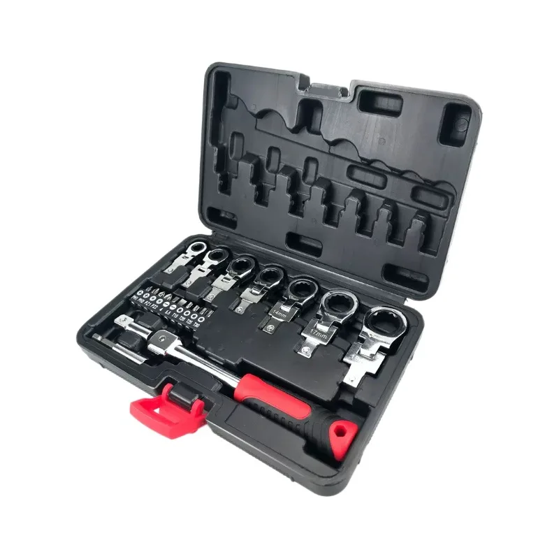 Suitable for replaceable head multi-function detachable ratchet wrench YouTube shaking head wrench set Home maintenance set
Suitable for replaceable head multi-function detachable ratchet wrench YouTube shaking head wrench set Home maintenance set