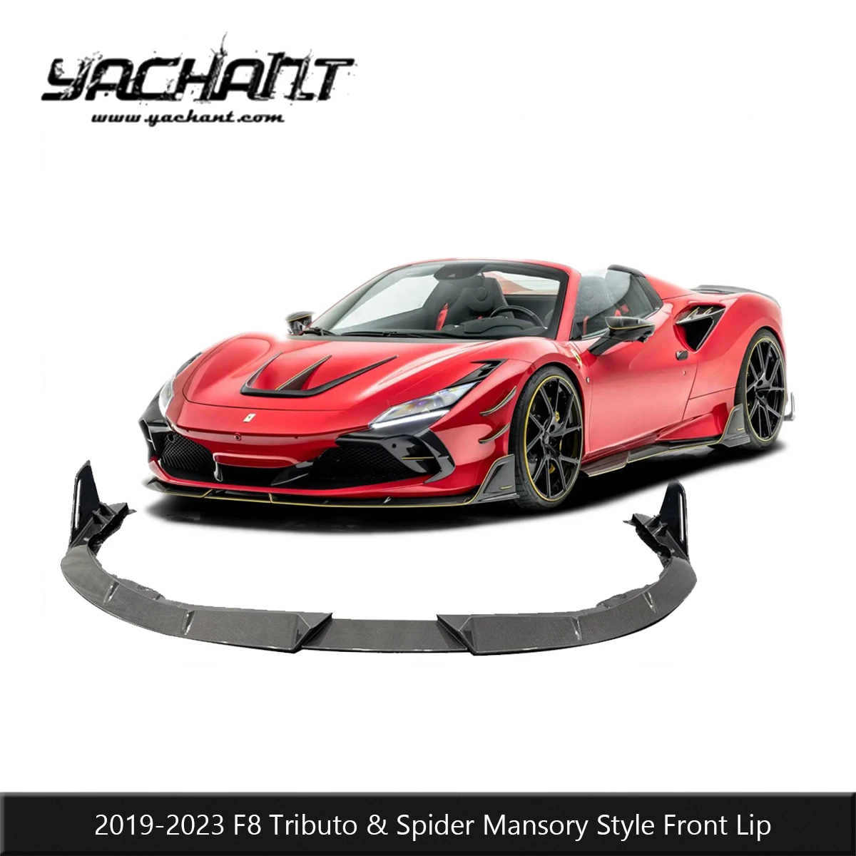 F8 Tributo Spider Dry Carbon MS Style Front Lip For 2019-2023 Front Bumper Lip Lower Airflow Side Fins
F8 Tributo Spider Dry Carbon MS Style Front Lip For 2019-2023 Front Bumper Lip Lower Airflow Side Fins