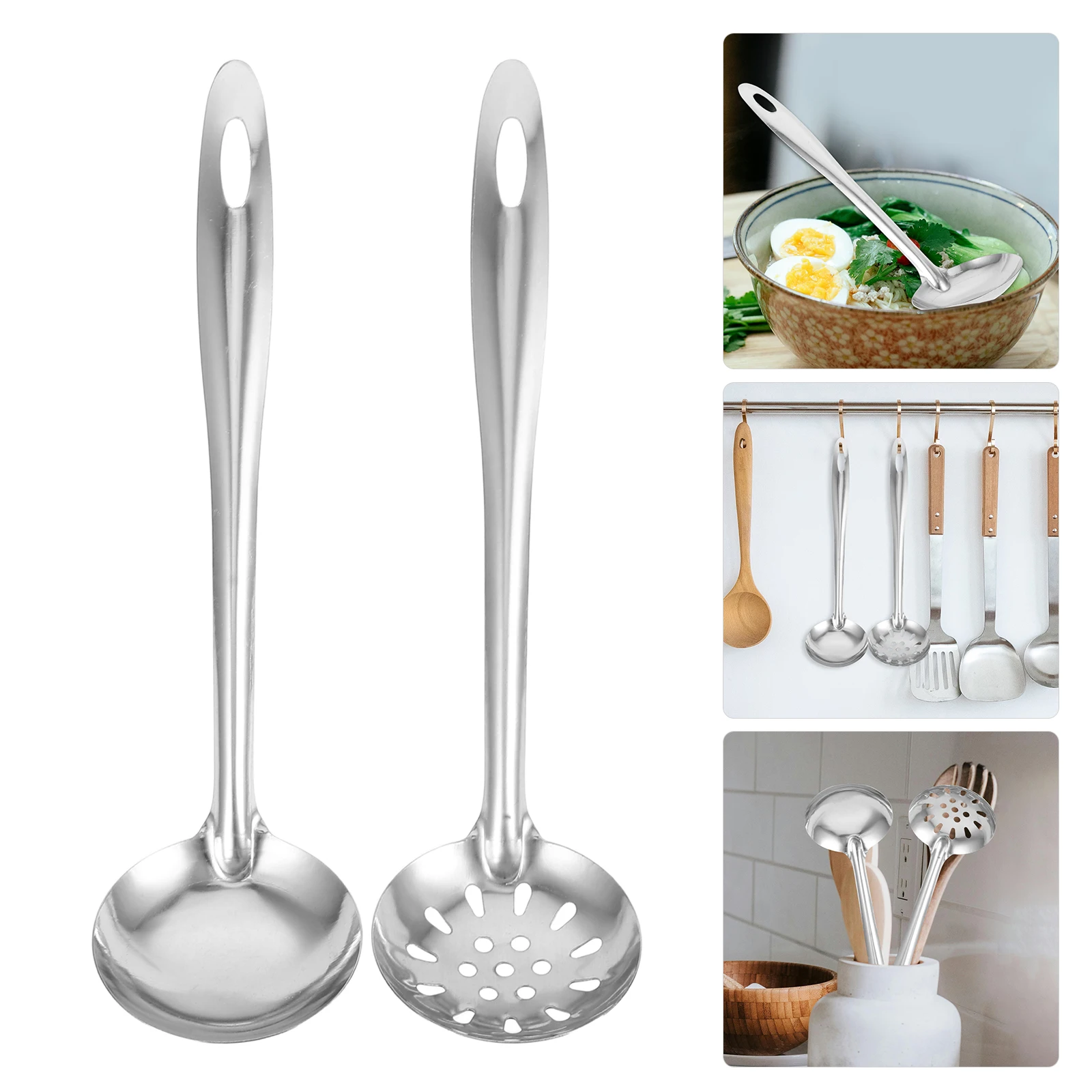 4pcs Stainless Steel Soup Spoon Hot Pot Set Long Handle Ladle Food Grade Colander Spoon Rustproof Scald Resistant for Home
4pcs Stainless Steel Soup Spoon Hot Pot Set Long Handle Ladle Food Grade Colander Spoon Rustproof Scald Resistant for Home