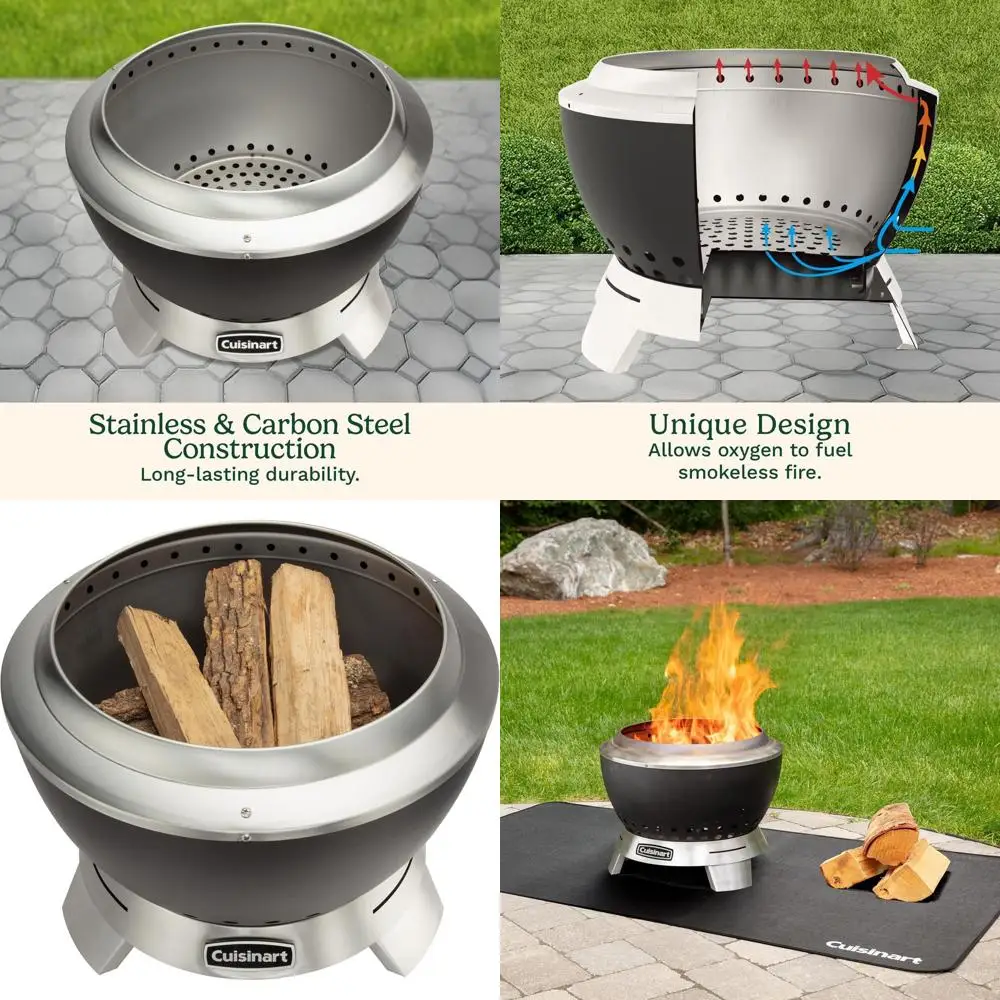 Портативная дровяная печь-костровище 19,5 дюймов со съемным дном для золы, уличный камин из нержавеющей стали, улучшенная циркуляция воздуха, легкая очистка
Портативная дровяная печь-костровище 19,5 дюймов со съемным дном для золы, уличный камин из нержавеющей стали, улучшенная циркуляция воздуха, легкая очистка