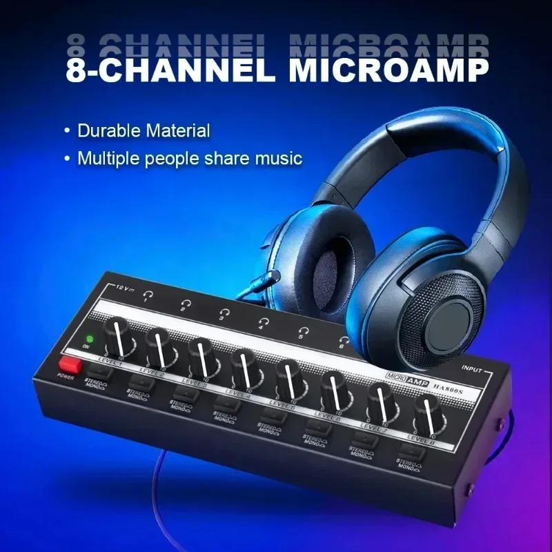 HA800S Stereo/mono switching Ultra-Compact Audio Amplifier 8 Channels Mini Stere Upgraded Headphone Amplifiers with power
HA800S Stereo/mono switching Ultra-Compact Audio Amplifier 8 Channels Mini Stere Upgraded Headphone Amplifiers with power