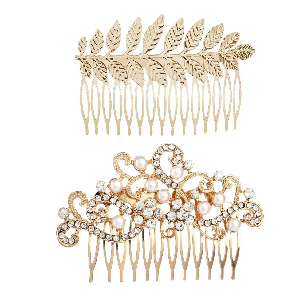 2Pcs Bridal Hair Comb Rhinestone Pearl Inlay Accessories for Wedding Prom Pageants Golden Color Adjustable Size
2Pcs Bridal Hair Comb Rhinestone Pearl Inlay Accessories for Wedding Prom Pageants Golden Color Adjustable Size