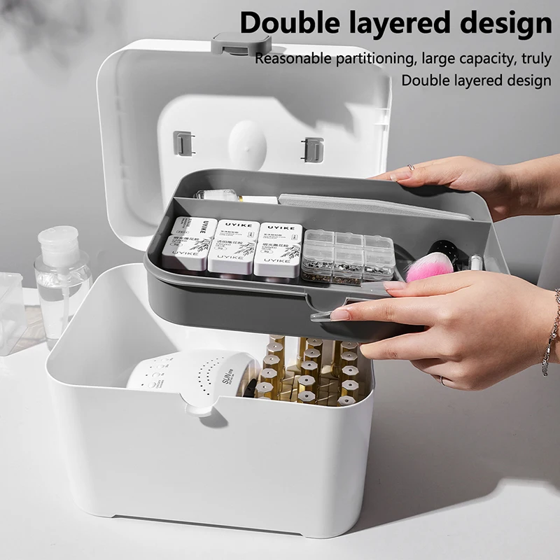 Hand Held Desktop Manicure Storage Box Jewelry & Nail Tool Organizer Plastic Container for Polish Pens Scissors Salon Supplies
Hand Held Desktop Manicure Storage Box Jewelry & Nail Tool Organizer Plastic Container for Polish Pens Scissors Salon Supplies