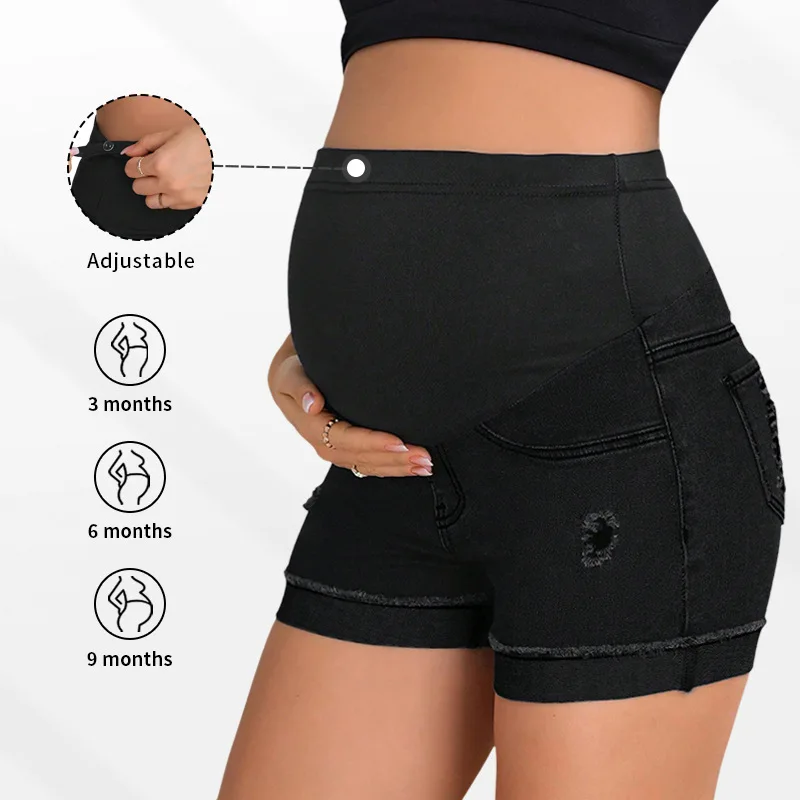 Summer High Waist Maternity Denim Shorts Adjustable Belly Support Ripped Casual Fashion Shorts
Summer High Waist Maternity Denim Shorts Adjustable Belly Support Ripped Casual Fashion Shorts