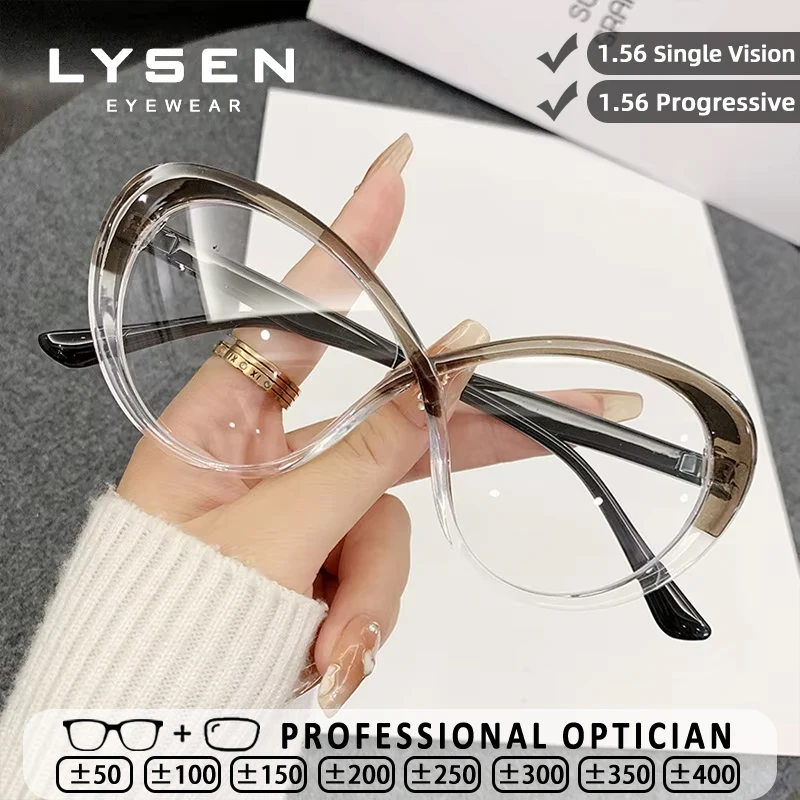 LYSEN Fashion Cat Eye Women Reading Glasses Anti Blue Light Myopia Glasses Customized Progressive Prescription Optical Eyewear
LYSEN Fashion Cat Eye Women Reading Glasses Anti Blue Light Myopia Glasses Customized Progressive Prescription Optical Eyewear