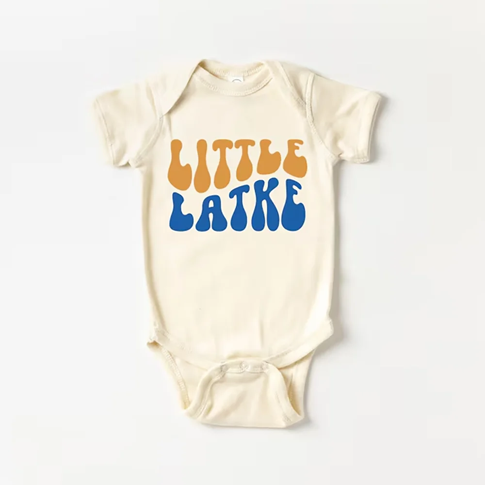 Little Latke Baby Rompers Newborn's First Hanukkah Outfit Jewish Holiday Cute Gifts for Babies Retro Hanukkah Onesie Baby Shower 
Little Latke Baby Rompers Newborn's First Hanukkah Outfit Jewish Holiday Cute Gifts for Babies Retro Hanukkah Onesie Baby Shower