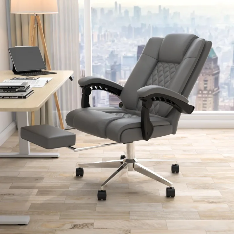 Massage Grey Office Chair with Footrest Ergonomic Office Home Chair with Adjustable Waist Support
Massage Grey Office Chair with Footrest Ergonomic Office Home Chair with Adjustable Waist Support