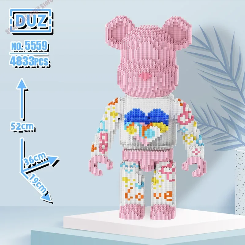 Bear DIY Kids Toys Cartoon Mini Love Violent Bearbrick Model with Light Building Block Micro Bricks Christmas Birthday Gift
Bear DIY Kids Toys Cartoon Mini Love Violent Bearbrick Model with Light Building Block Micro Bricks Christmas Birthday Gift